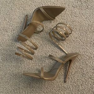 Michael Costello patent leather stiletto